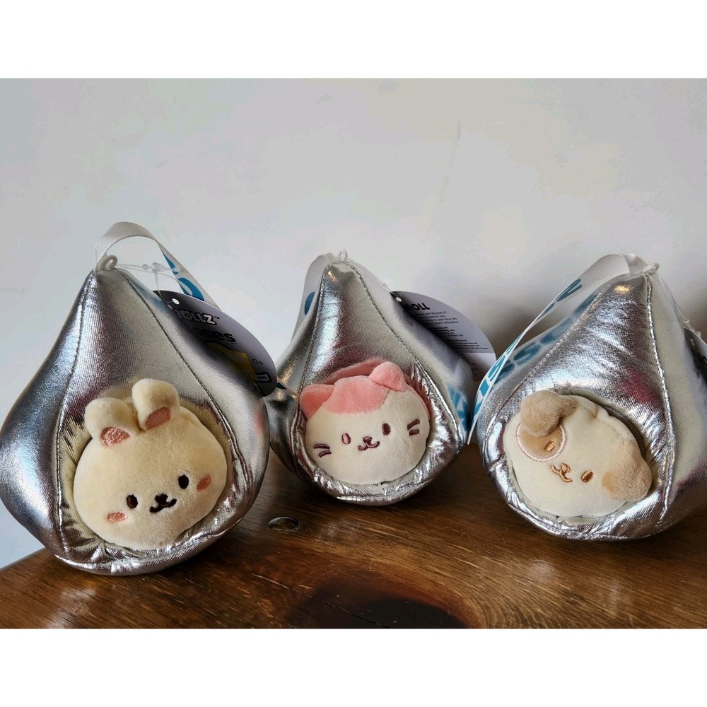3pk Anirollz Bunnirolls Cute Animal Hershey Kisses 4" Plush- New Free Shipping